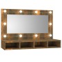 Furniture with smoked oak mirror and LED lights 90x31.5x62 cm by vidaXL, bathroom vanities - Ref: Foro24-820457, Price: 64,37...