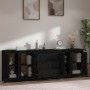 Sideboard aus massivem schwarzem Kiefernholz, 230 x 35 x 80 cm von vidaXL, Sideboards - Ref: Foro24-3114078, Preis: 330,99 €,...