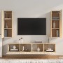 Set de muebles para TV 4 pzas madera contrachapada roble Sonoma de vidaXL, Muebles TV - Ref: Foro24-3114200, Precio: 149,04 €...