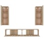 Set de muebles para TV 4 pzas madera contrachapada roble Sonoma de vidaXL, Muebles TV - Ref: Foro24-3114200, Precio: 149,04 €...