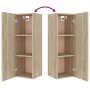 Set de muebles para TV 4 pzas madera contrachapada roble Sonoma de vidaXL, Muebles TV - Ref: Foro24-3114200, Precio: 149,04 €...