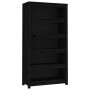 Estantería madera maciza de pino negra 80x35x154 cm de vidaXL, Librerías y estanterías - Ref: Foro24-821693, Precio: 164,99 €...