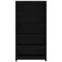 Estantería madera maciza de pino negra 80x35x154 cm de vidaXL, Librerías y estanterías - Ref: Foro24-821693, Precio: 164,99 €...