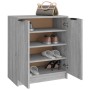 Mueble zapatero de madera contrachapada gris Sonoma 59x35x70 cm de vidaXL, Zapateros y organizadores de calzado - Ref: Foro24...