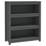 Estantería madera maciza de pino gris 80x35x97 cm de vidaXL, Librerías y estanterías - Ref: Foro24-821681, Precio: 110,99 €, ...