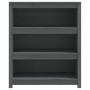 Estantería madera maciza de pino gris 80x35x97 cm de vidaXL, Librerías y estanterías - Ref: Foro24-821681, Precio: 110,99 €, ...