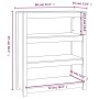 Estantería madera maciza de pino gris 80x35x97 cm de vidaXL, Librerías y estanterías - Ref: Foro24-821681, Precio: 109,94 €, ...