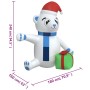 Osito de peluche inflable de Navidad LED 240 cm de vidaXL, Luces de Navidad - Ref: Foro24-345289, Precio: 52,03 €, Descuento: %