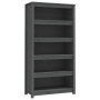 Estantería madera maciza de pino gris 80x35x154 cm de vidaXL, Librerías y estanterías - Ref: Foro24-821691, Precio: 174,99 €,...