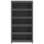 Estantería madera maciza de pino gris 80x35x154 cm de vidaXL, Librerías y estanterías - Ref: Foro24-821691, Precio: 174,99 €,...