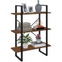 Plywood oak brown bookshelf 80x30x105 cm by vidaXL, Bookcases and shelves - Ref: Foro24-821317, Price: 56,46 €, Discount: %