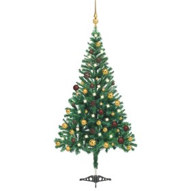 Künstlicher Weihnachtsbaum mit Lichtern und Kugeln 564 Zweige 180 cm von vidaXL, Weihnachtsbäume - Ref: Foro24-3077489, Preis...