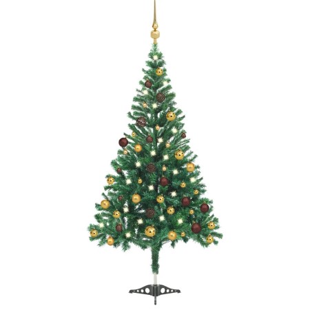 Artificial Christmas tree with lights and ornaments 564 branches 180 cm by vidaXL, Christmas trees - Ref: Foro24-3077489, Pri...