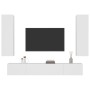 Set de muebles para TV 4 piezas madera contrachapada blanco de vidaXL, Muebles TV - Ref: Foro24-3114206, Precio: 179,08 €, De...