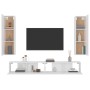 Set de muebles para TV 4 piezas madera contrachapada blanco de vidaXL, Muebles TV - Ref: Foro24-3114206, Precio: 179,08 €, De...