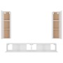 Set de muebles para TV 4 piezas madera contrachapada blanco de vidaXL, Muebles TV - Ref: Foro24-3114206, Precio: 179,08 €, De...