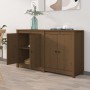 Sideboard 2 units of solid brown pine wood 70x35x80 cm by vidaXL, Sideboards - Ref: Foro24-3114067, Price: 185,72 €, Discount: %