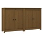 Sideboard 2 units of solid brown pine wood 70x35x80 cm by vidaXL, Sideboards - Ref: Foro24-3114067, Price: 185,86 €, Discount: %