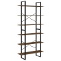 Brown oak plywood shelf 100x30x210 cm by vidaXL, Bookcases and shelves - Ref: Foro24-821326, Price: 114,57 €, Discount: %