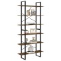 Brown oak plywood shelf 100x30x210 cm by vidaXL, Bookcases and shelves - Ref: Foro24-821326, Price: 114,57 €, Discount: %