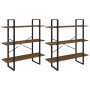 Brown oak plywood shelf 100x30x210 cm by vidaXL, Bookcases and shelves - Ref: Foro24-821326, Price: 114,57 €, Discount: %