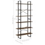 Brown oak plywood shelf 100x30x210 cm by vidaXL, Bookcases and shelves - Ref: Foro24-821326, Price: 114,57 €, Discount: %