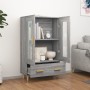 Aparador alto de madera contrachapada gris Sonoma 70x31x115 cm de vidaXL, Aparadores - Ref: Foro24-817478, Precio: 82,64 €, D...