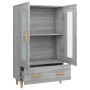 Aparador alto de madera contrachapada gris Sonoma 70x31x115 cm de vidaXL, Aparadores - Ref: Foro24-817478, Precio: 82,64 €, D...