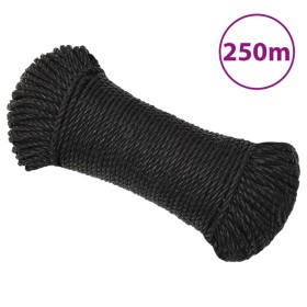 Cuerda de trabajo polipropileno negro 3 mm 250 m de vidaXL, Sogas y cuerdas metálicas - Ref: Foro24-152999, Precio: 22,99 €, ...