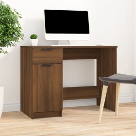 Brown oak plywood desk 100x50x75 cm by vidaXL, Desks - Ref: Foro24-817128, Price: 98,99 €, Discount: %