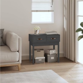 Gray solid pine wood console table 76.5x40x75 cm by vidaXL, Side tables - Ref: Foro24-821751, Price: 90,99 €, Discount: %