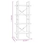 Plywood shelving 4 levels smoked oak 60x30x140 cm by vidaXL, Bookcases and shelves - Ref: Foro24-821309, Price: 65,92 €, Disc...