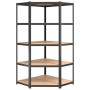 Corner shelf 5 levels wood and anthracite gray steel by vidaXL, Industrial shelving - Ref: Foro24-152890, Price: 106,32 €, Di...