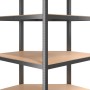 Corner shelf 5 levels wood and anthracite gray steel by vidaXL, Industrial shelving - Ref: Foro24-152890, Price: 106,32 €, Di...