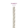 White polypropylene work rope 8 mm 100 m by vidaXL, Ropes and metal cords - Ref: Foro24-153047, Price: 20,99 €, Discount: %