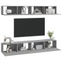 Muebles de TV 4 piezas gris Sonoma 100x30x30 cm de vidaXL, Muebles TV - Ref: Foro24-3114196, Precio: 209,02 €, Descuento: %