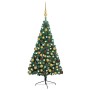 Halber Weihnachtsbaum mit Lichtern und grünen Kugeln 180 cm von vidaXL, Weihnachtsbäume - Ref: Foro24-3077479, Preis: 67,20 €...