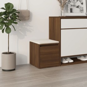 Plywood brown oak stool box 40.5x40x40 cm by vidaXL, Storage baskets - Ref: Foro24-820519, Price: 50,99 €, Discount: %