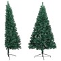 Medio árbol de Navidad con luces y bolas verde 180 cm de vidaXL, Arboles de navidad - Ref: Foro24-3077479, Precio: 67,20 €, D...