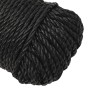 Black 8 mm 250 m polypropylene work rope by vidaXL, Ropes and metal cords - Ref: Foro24-153009, Price: 50,99 €, Discount: %