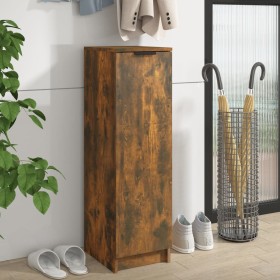 Smoked oak plywood shoe cabinet 30x35x100 cm by vidaXL, Shoe racks and shoe organizers - Ref: Foro24-817105, Price: 59,56 €, ...