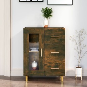 Smoked oak engineered wood sideboard 69.5x34x90 cm by vidaXL, Sideboards - Ref: Foro24-817363, Price: 86,99 €, Discount: %