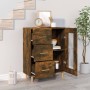 Aparador de madera de ingeniería roble ahumado 69,5x34x90 cm de vidaXL, Aparadores - Ref: Foro24-817363, Precio: 86,04 €, Des...