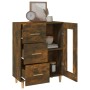 Aparador de madera de ingeniería roble ahumado 69,5x34x90 cm de vidaXL, Aparadores - Ref: Foro24-817363, Precio: 86,04 €, Des...