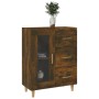 Aparador de madera de ingeniería roble ahumado 69,5x34x90 cm de vidaXL, Aparadores - Ref: Foro24-817363, Precio: 86,04 €, Des...