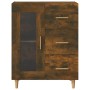 Aparador de madera de ingeniería roble ahumado 69,5x34x90 cm de vidaXL, Aparadores - Ref: Foro24-817363, Precio: 86,04 €, Des...