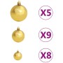 Half Christmas tree with lights and green balls 180 cm by vidaXL, Christmas trees - Ref: Foro24-3077479, Price: 67,20 €, Disc...