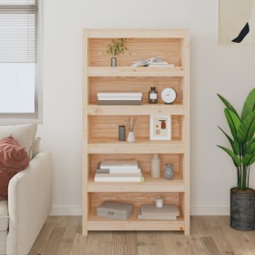 Solid pine wood shelf 80x35x154 cm by vidaXL, Bookcases and shelves - Ref: Foro24-821689, Price: 149,99 €, Discount: %