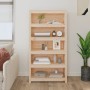 Estantería madera maciza de pino 80x35x154 cm de vidaXL, Librerías y estanterías - Ref: Foro24-821689, Precio: 149,99 €, Desc...