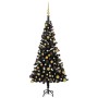 Beleuchteter Weihnachtsbaum mit Lichtern und Kugeln schwarz 120 cm von vidaXL, Weihnachtsbäume - Ref: Foro24-3077502, Preis: ...